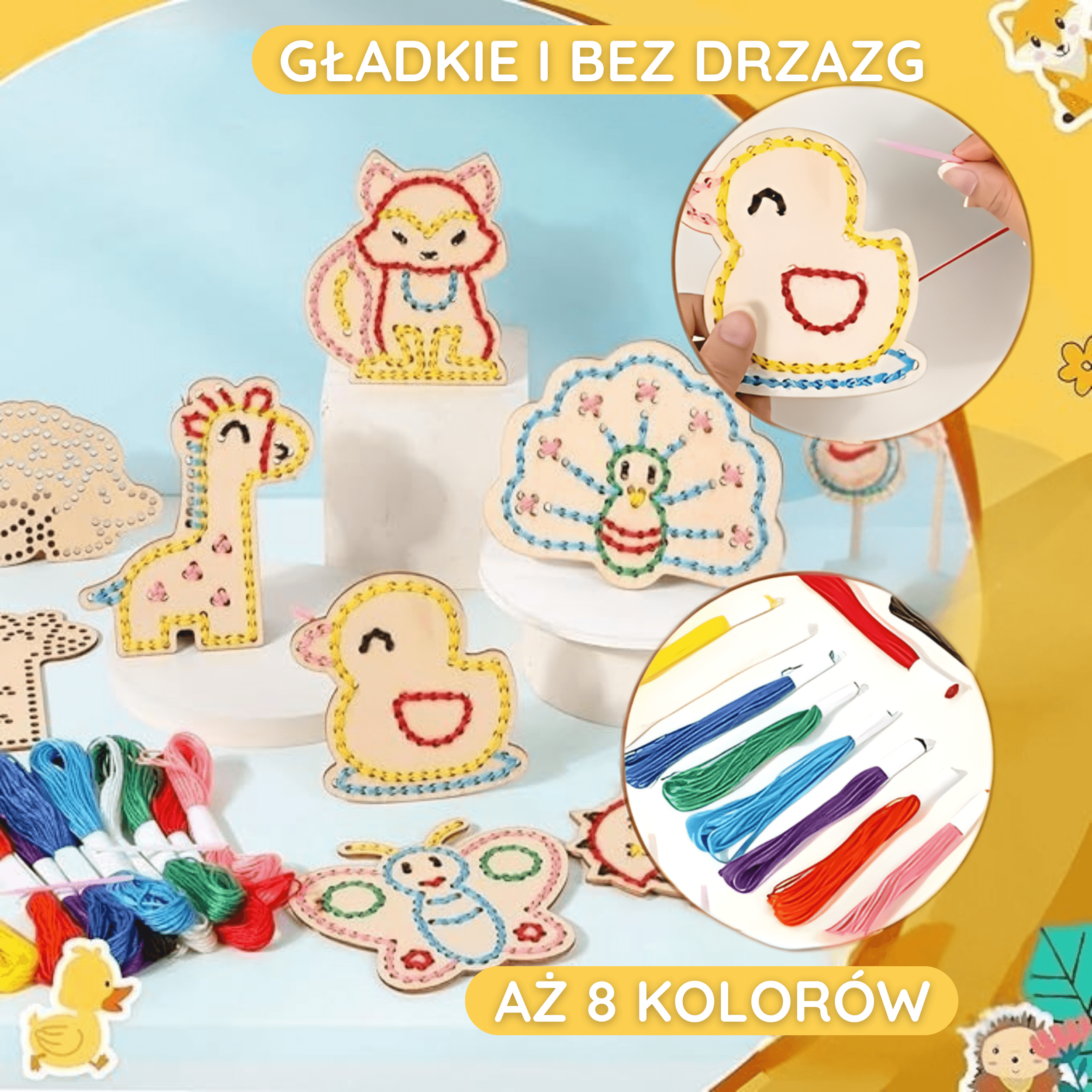 ZooPrzewleczki - Zestaw 9 zwierzątek do szycia